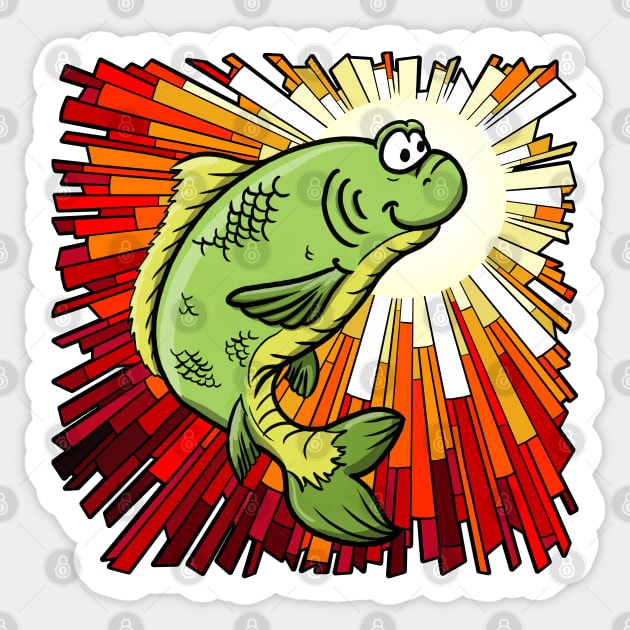 Holy Carp! Sticker by Fighter Guy Studios